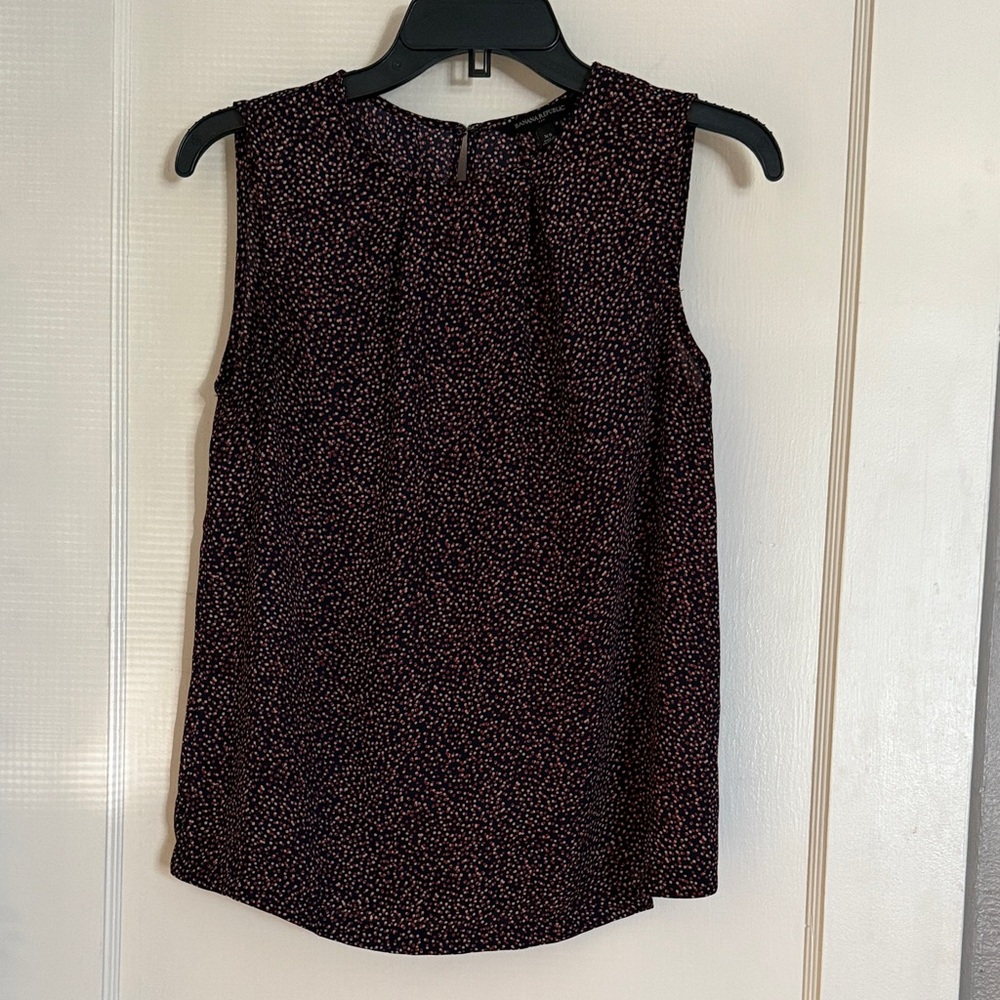 Banana Republic Black and Pink Sleeveless Blouse